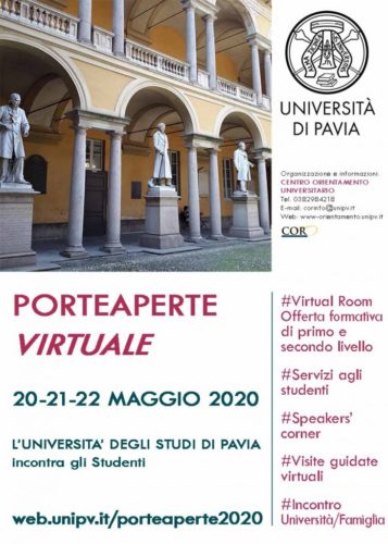 DA UNIVERSITA' DI PAVIA / PORTE APERTE VIRTUALE